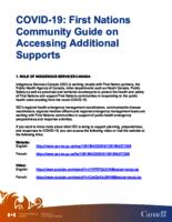 COVID-19: First Nations Community Guide on Accessing Additional Supports