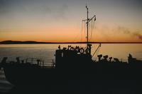 Boat at sunset - Krasneno, Russia