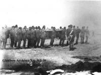 Burying the dead, during the Riel Rebellion.