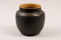 Black and ochre vase